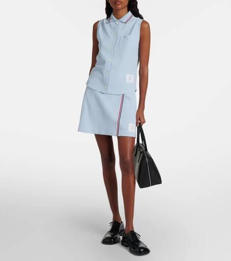 Thom Browne Sleeveless cotton polo shirt 2