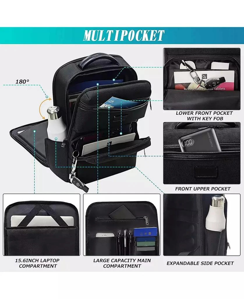 Urbanmax 15.6 Inch Lightweight Laptop Backpack - Water-Resistant Unisex Bag for Daily Commute & Travel 3