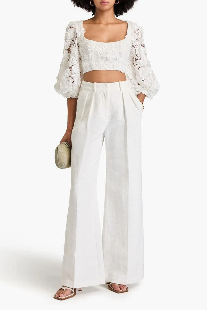 Zimmermann Cropped guipure lace top 2