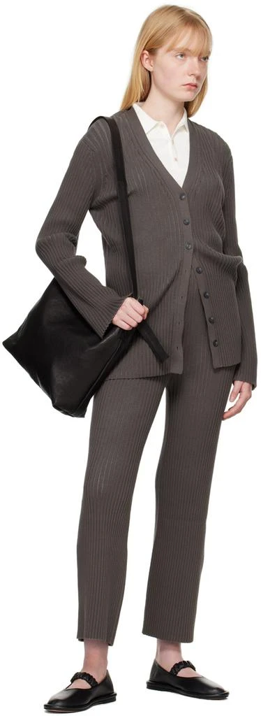 LAUREN MANOOGIAN Gray Column Cardigan 4