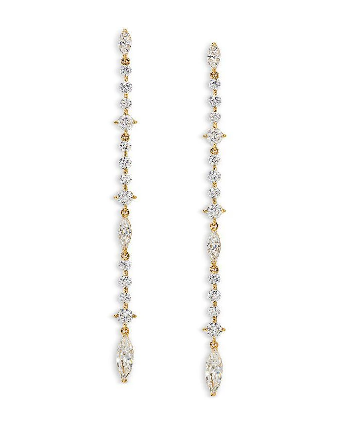 Nadri Cassi Cubic Zirconia Marquis & Round Linear Drop Earrings 1
