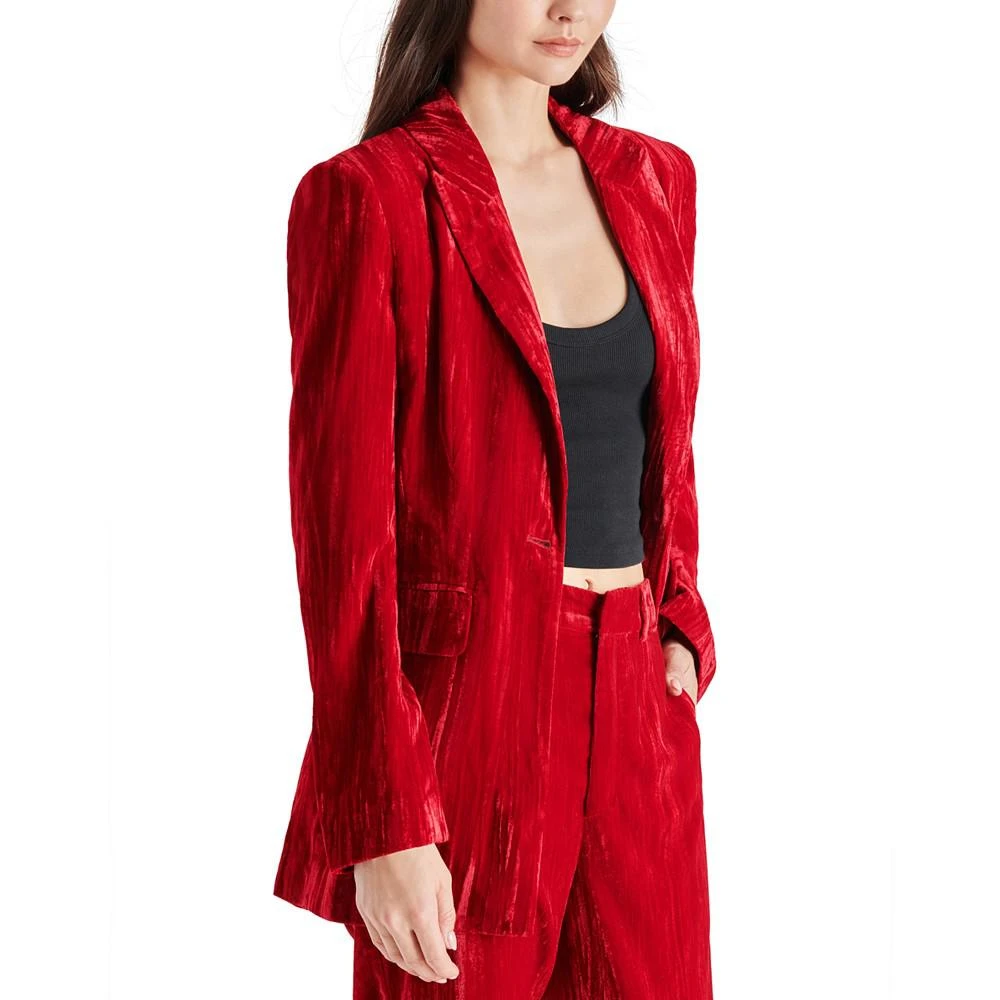 Steve Madden Women's Crushed Velvet Boyfriend Blazer 3