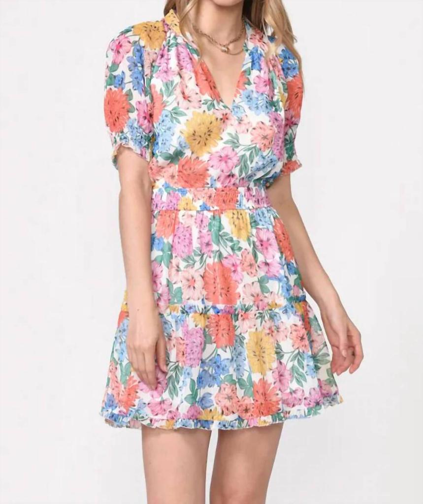 Adelyn Rae Adelyn Rae - Vonnie Floral Chiffon Dress