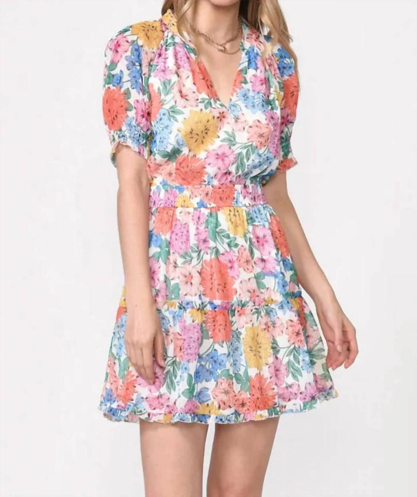 Adelyn Rae Adelyn Rae - Vonnie Floral Chiffon Dress 1