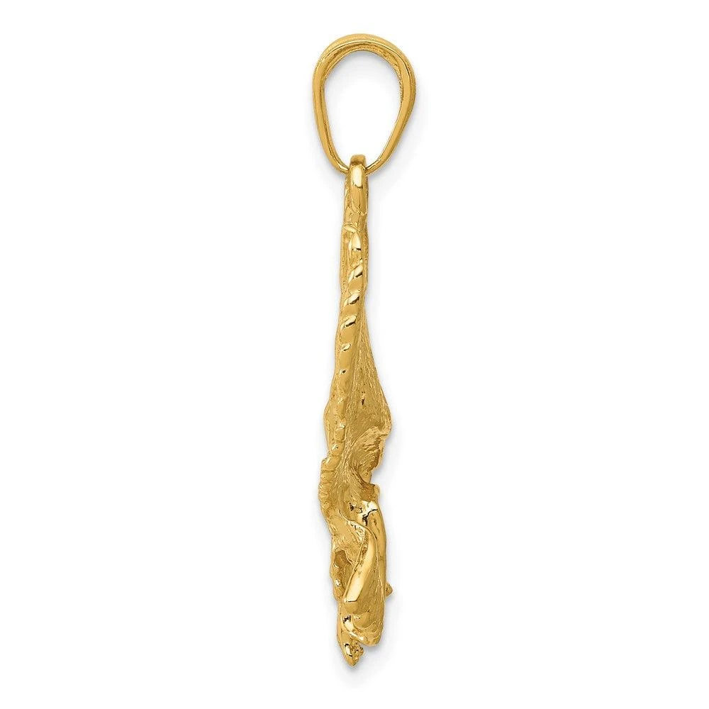 Diamond2Deal 14k Yellow Gold Eagle Charm Pendant 2