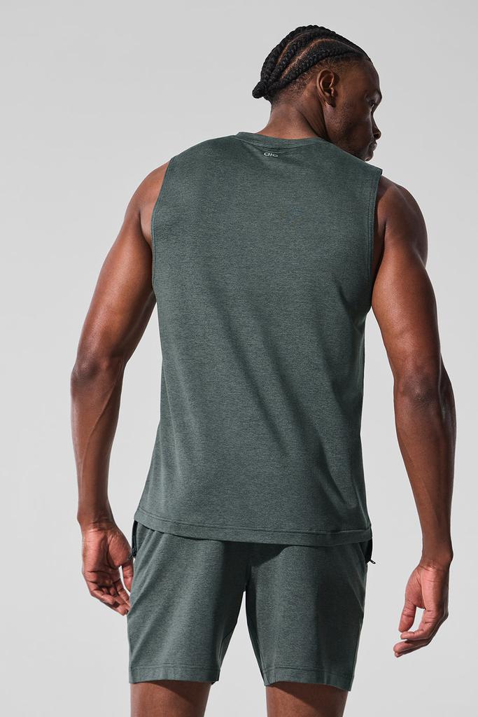 Alo Conquer Muscle Tank - Charcoal Green Heather