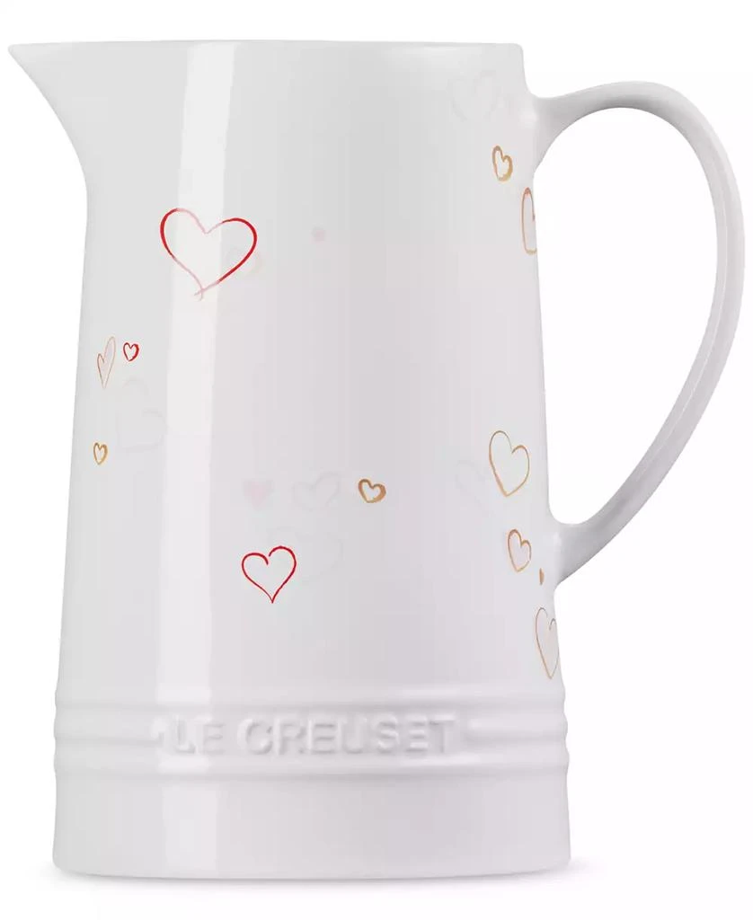 Le Creuset Stoneware Signature Mon Coeur Pitcher, 1.6 Qt 1