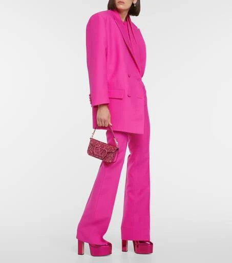 Valentino Tan-Go metallic leather platform pumps 2