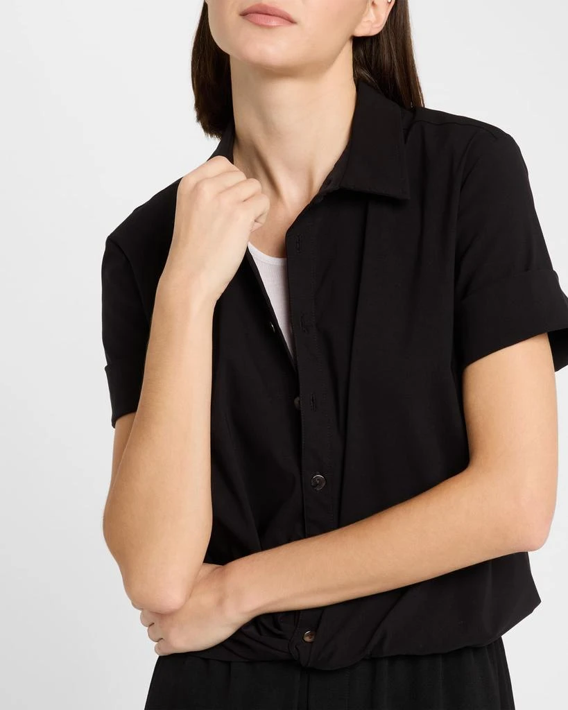 Finley Alli Twist-Front Solid Stretch Shirt 5