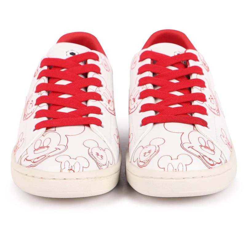 MOA Master of Arts Mickey mouse aop leather lace up sneakers in white 2