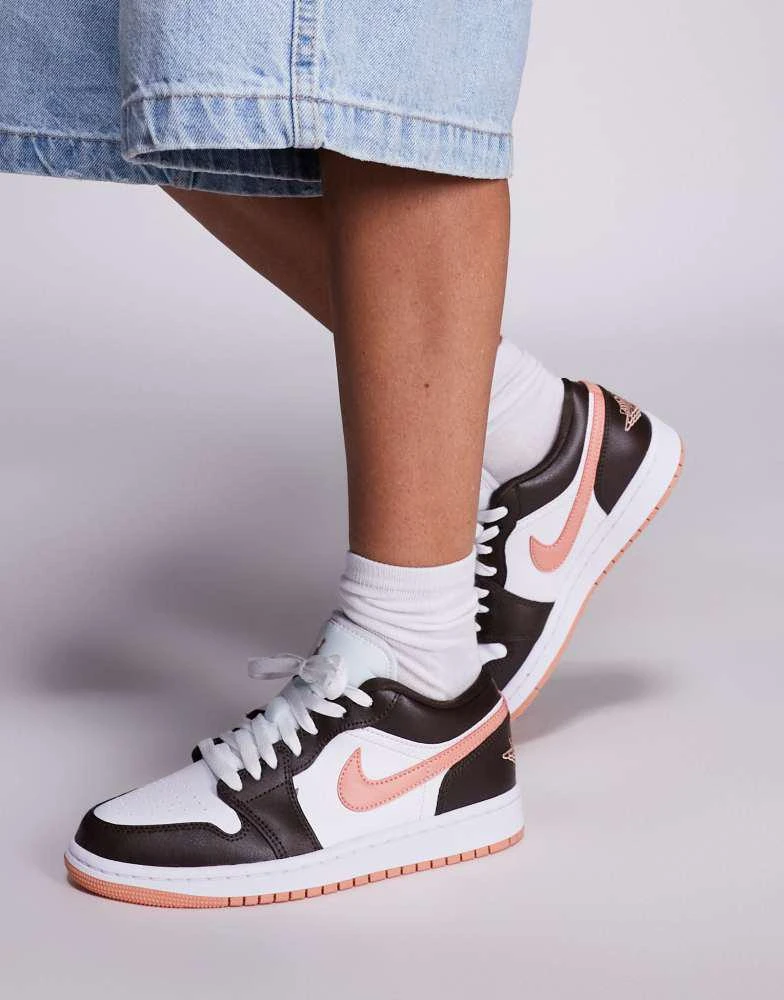 Jordan Nike Air Jordan 1 Low trainers in brown and pink 5