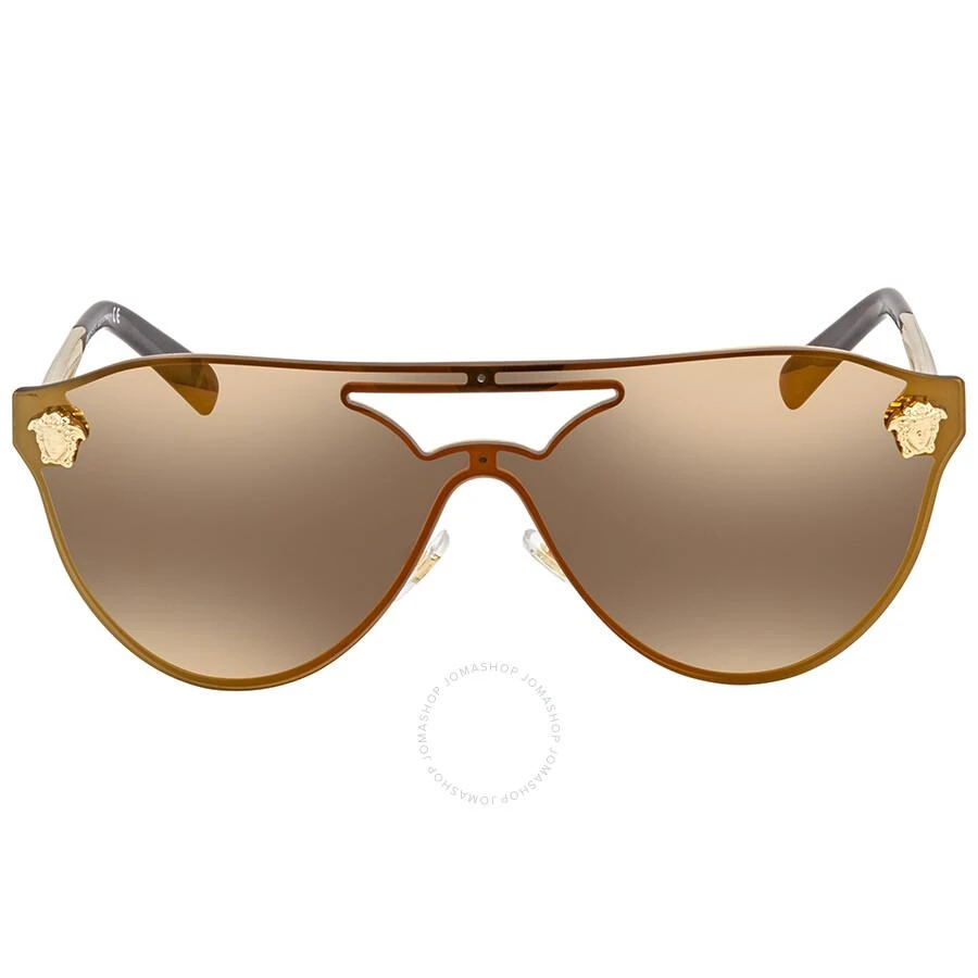 Versace Brown Mirror Gold Pilot Sunglasses VE2161 1002F9 42 1