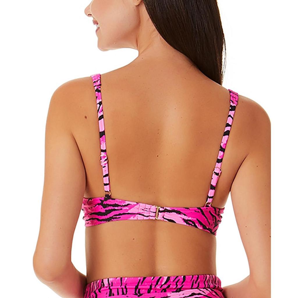 California Waves Womens Tiger Print Underwire Bikini Swim top