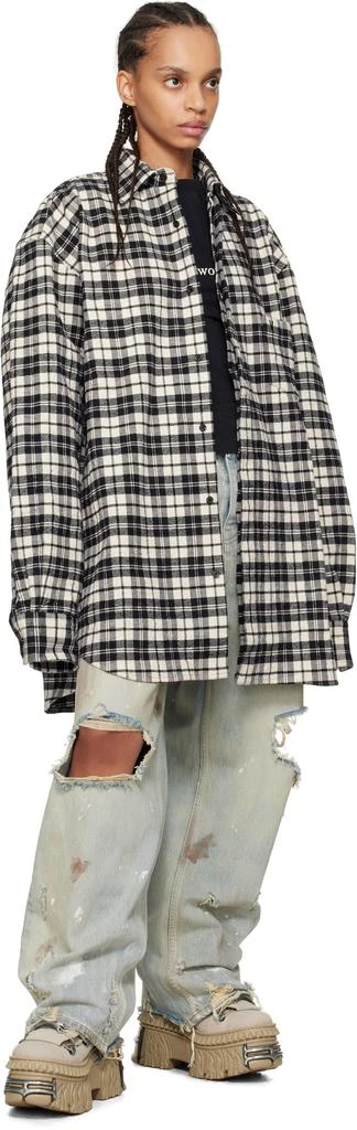 Vetements Black Metalized Wrinkled Pyjama Shirt 5