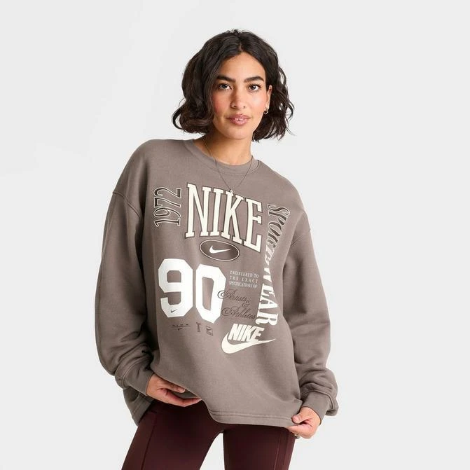 NIKE Women's Nike Sportswear Oversized French Terry Crewneck Sweatshirt 1