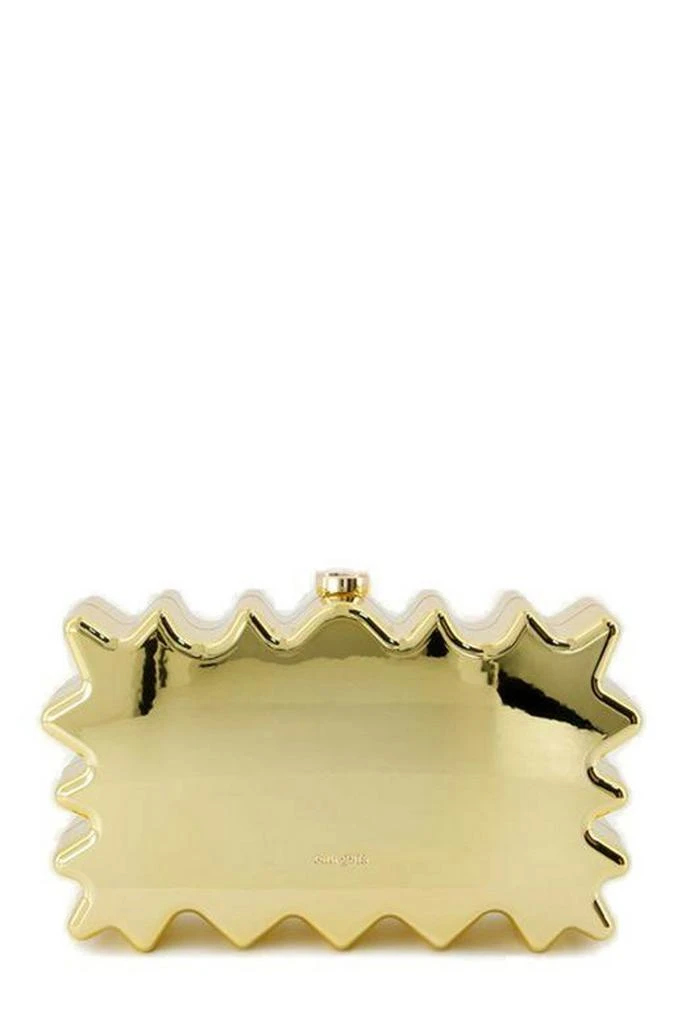 Cult Gaia Cult Gaia Paloma Logo Engraved Clutch Bag 1