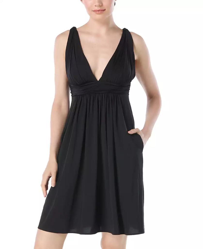 Carmen Marc Valvo Women's Valvo Draped Mini Cover-Up Dress