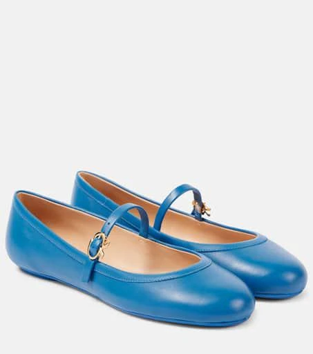 Gianvito Rossi Carla leather Mary Jane flats 1