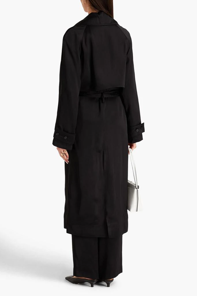 Loulou Studio Belted satin trench coat 3