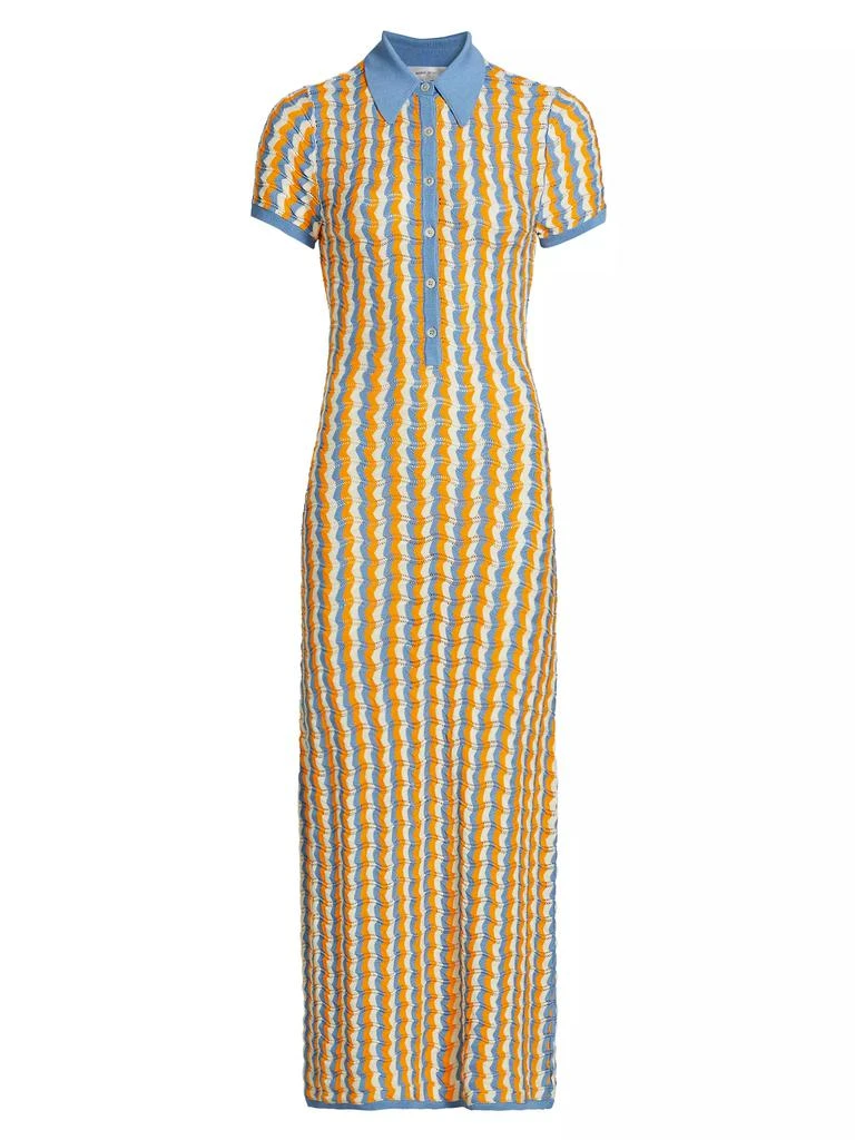 Ronny Kobo Quinlan Striped Knit Maxi Dress 1