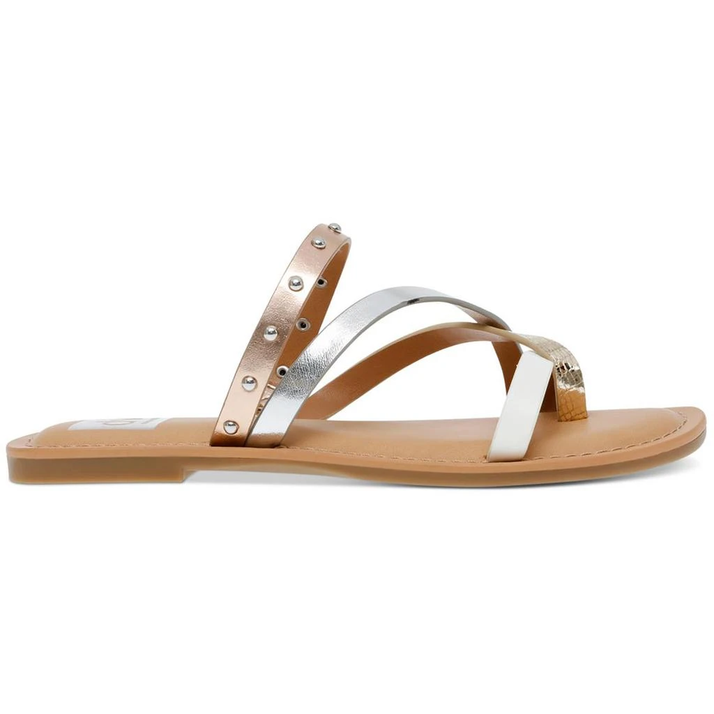 Dolce Vita Jessa Womens Faux Leather Studded Slide Sandals 2