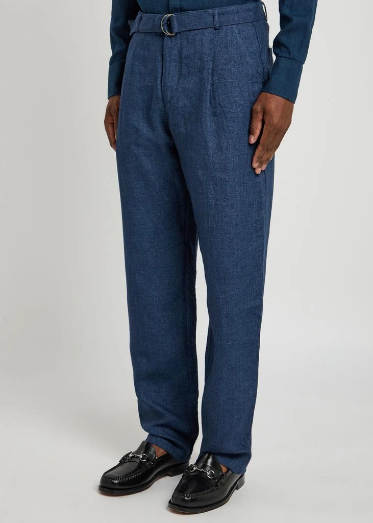 Oliver Spencer Belted linen trousers 2