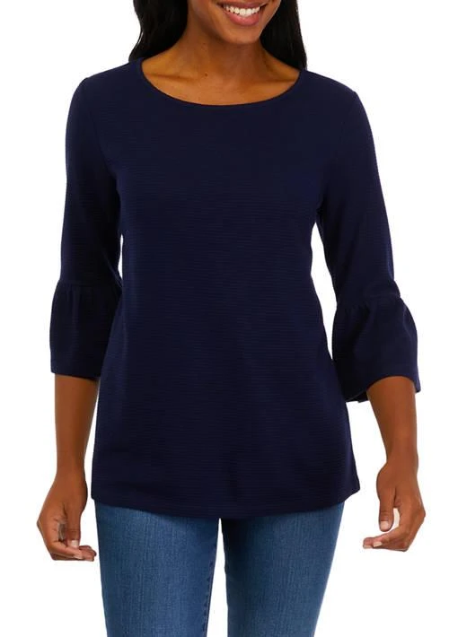 Kim Rogers® Rogers Womens 3 4 Bell Sleeve Top 1