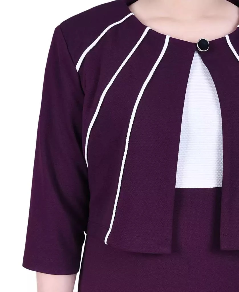NY Collection Petite Two Piece Jacket and Dress Set 4