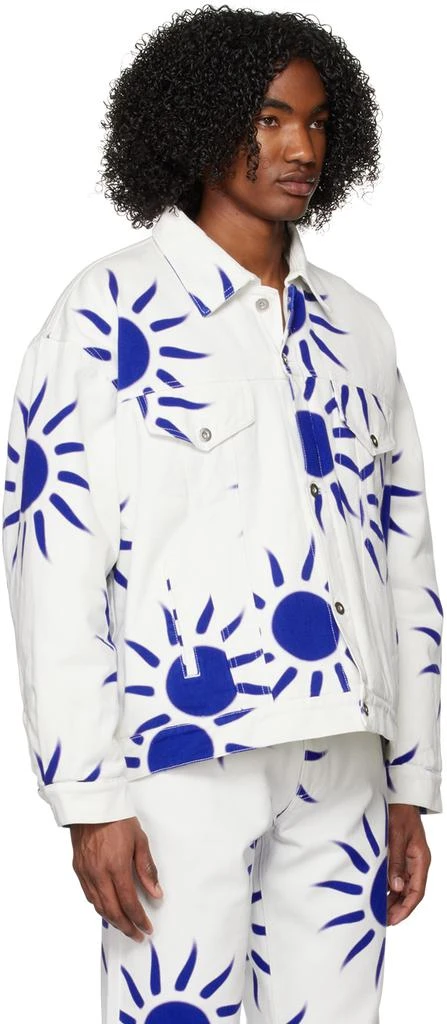 Liberal Youth Ministry White Printed Denim Jacket 2
