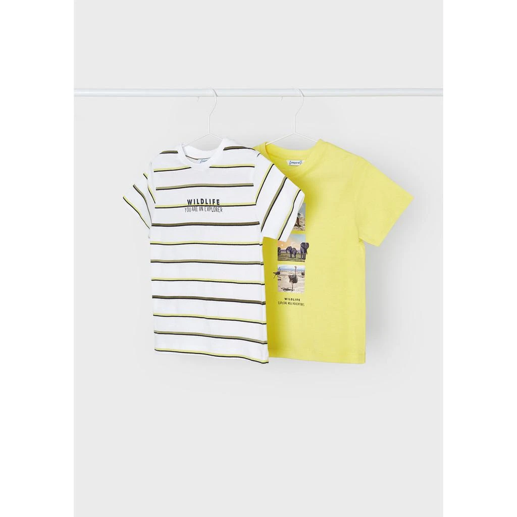 Mayoral Yellow 2pc Animal Graphic T-Shirt Set 3