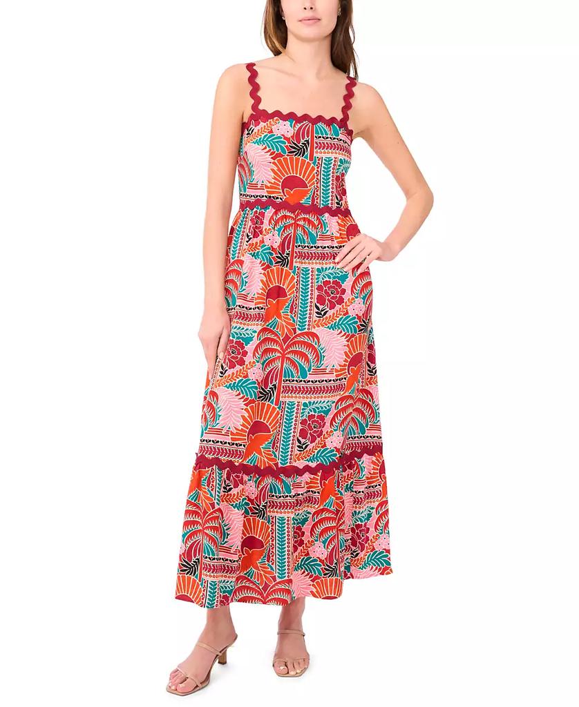 MSK Women's Sleeveless Square-Neck Maxi Dress