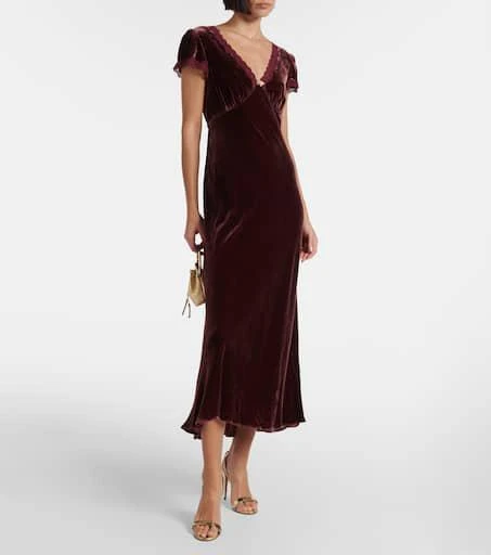 Clarice lace-trimmed velvet midi dress  On Sale Now with Up to 21% Off |  Discover Exclusive Deals & Savings at BeyondStyle  Authentic Rixo dresses| women|rixo|o|n|m|e|w|clothing|designers|midi dresses with Limited-Time  Discounts, Free Shipping,