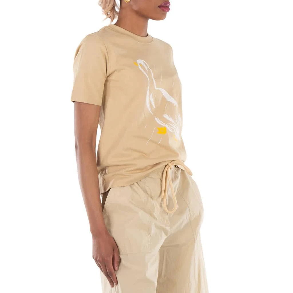 Burberry Duck Printed Crewneck Cotton T-Shirt 2