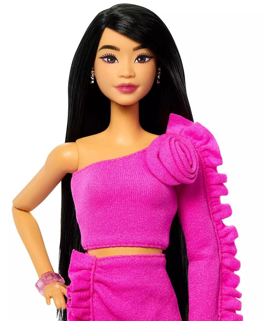 Barbie Deluxe Style 2 Doll in Pink Barbiecore Top and Skirt Set, Black Hair & Prosthetic Leg 4