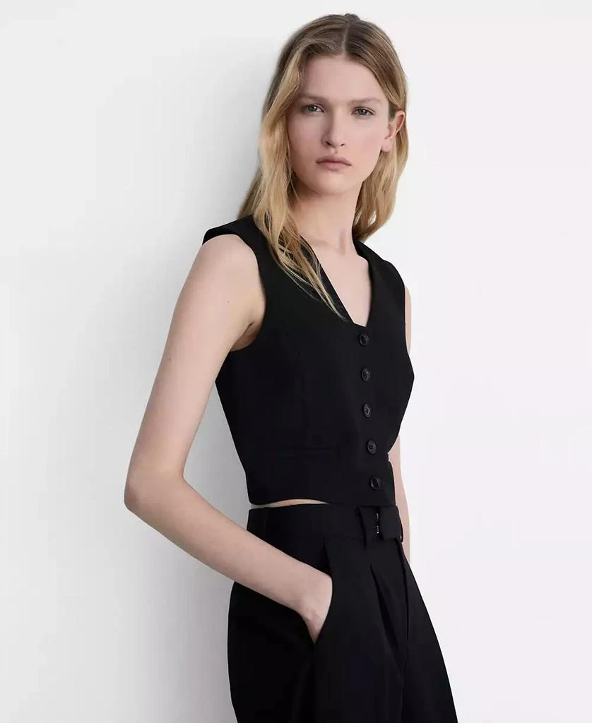 Mango Women's Cropped Suit Vest 1