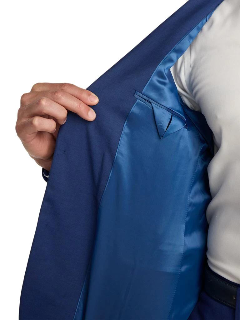 Paul Fredrick Wool Solid Single Breasted Notch Lapel Suit Jacket 4