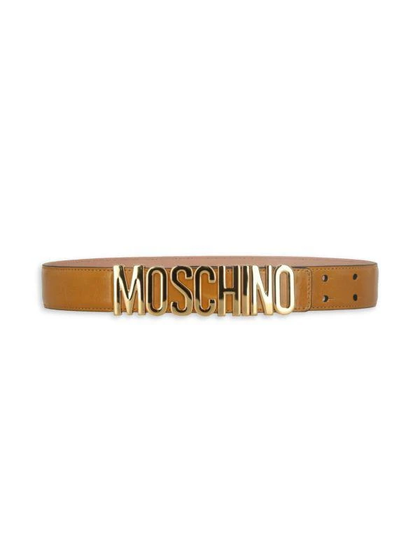 Moschino Logo Leather Belt 1