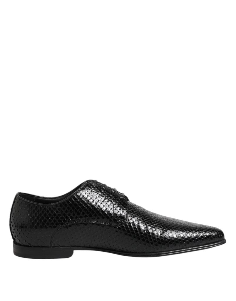 Dolce & Gabbana Dolce & Gabbana Black Exotic Leather Lace Up Derby Shoes