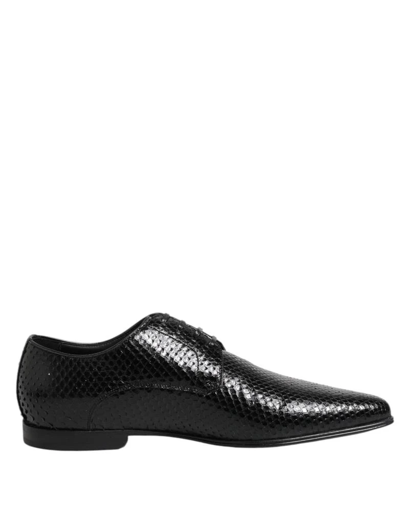 Dolce & Gabbana Dolce & Gabbana Black Exotic Leather Lace Up Derby Shoes 1