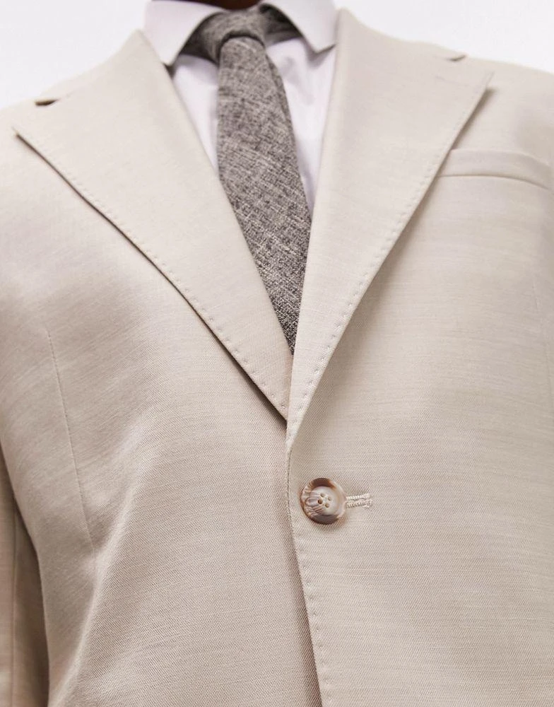 Topman Topman skinny suit jacket in stone 3