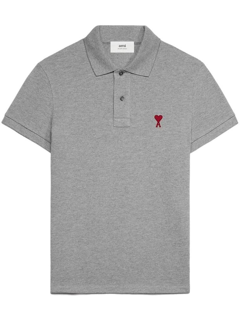 Ami Paris Ami Paris Ami De Coeur Organic Cotton Polo Shirt