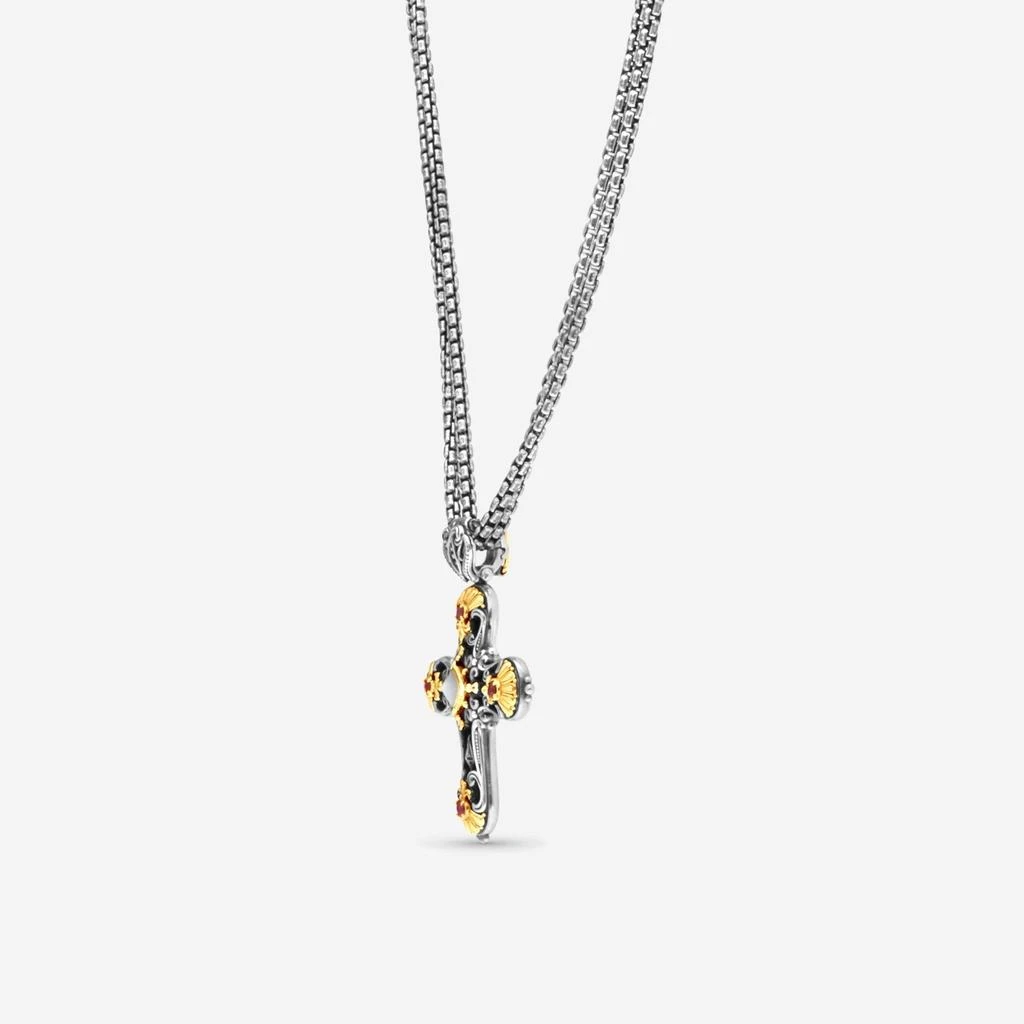 Konstantino Konstantino Nemesis Sterling Silver & 18K Yellow Gold Cross Pendant Necklace STMK6966-399-CUT.CHKJ2-131-51 3