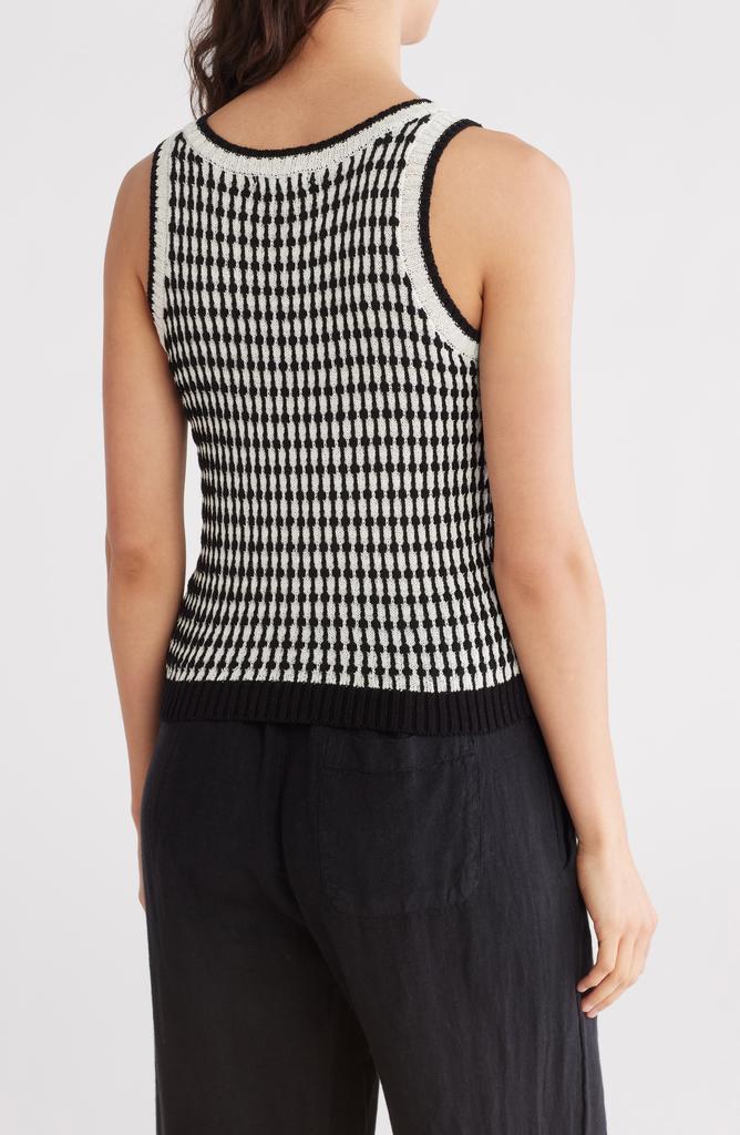 Blu Pepper Stripe Knit Sleeveless Sweater