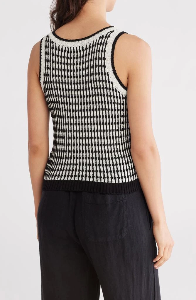 Blu Pepper Stripe Knit Sleeveless Sweater 2