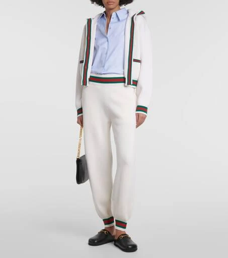 Gucci Ribbed-knit wool sweatpants 2