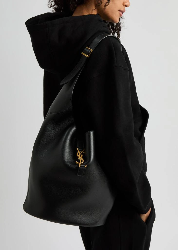 Yves Saint Laurent Le 5 Á large grained leather bucket bag 5