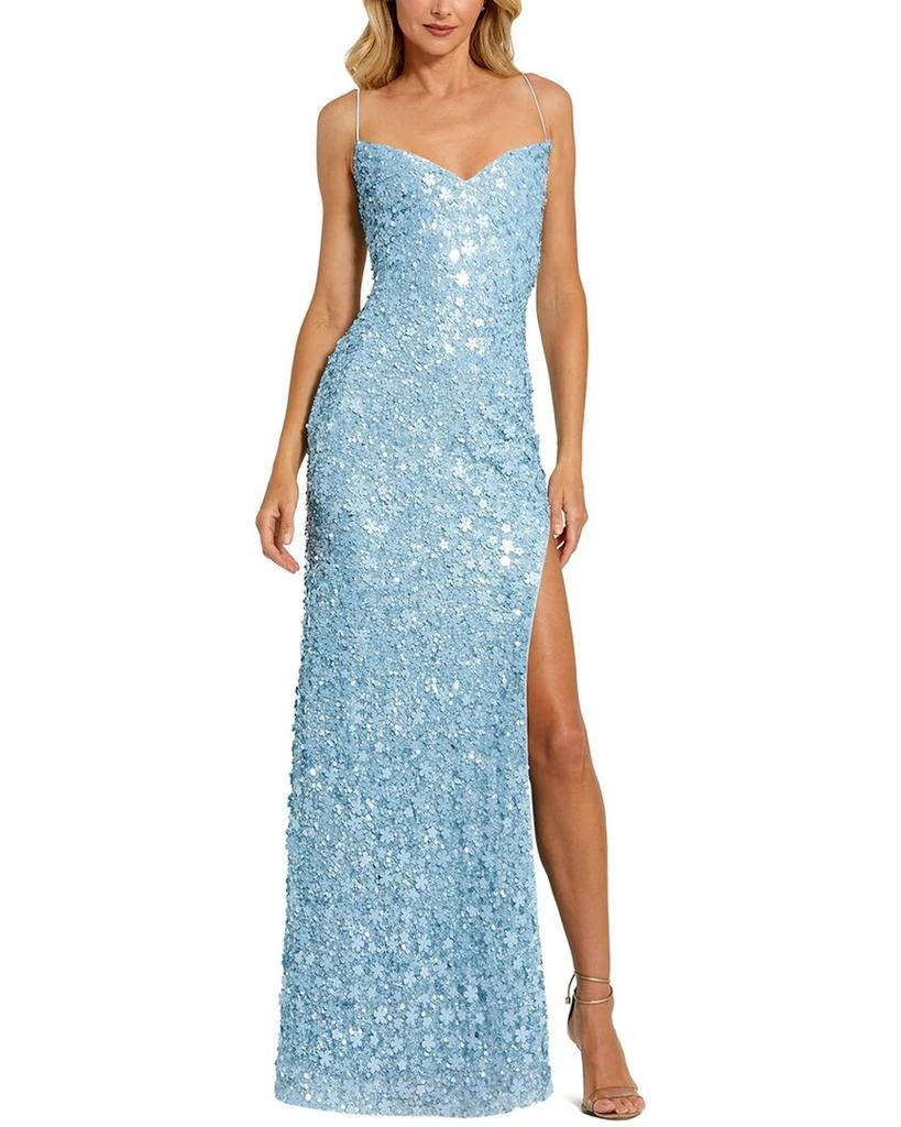 Mac Duggal Embellished Spaghetti Strap V Neck Gown 1