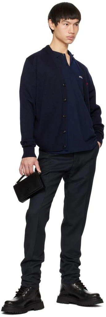 AMI Navy Cigarette Fit Trousers 4