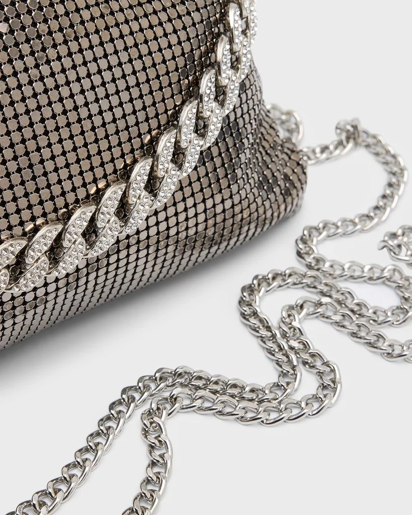 Whiting & Davis Zia Metallic Chain Crossbody Bag 5