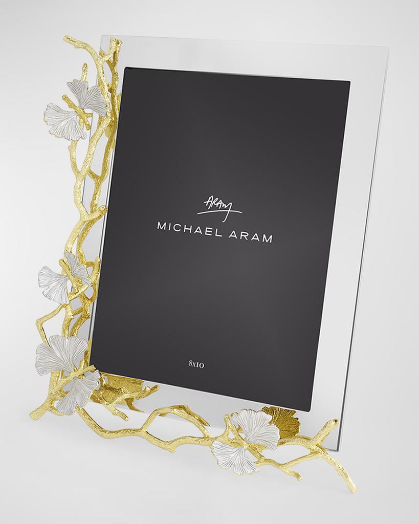 Michael Aram Butterfly Ginkgo White and Gold Frame, 8" x 10"